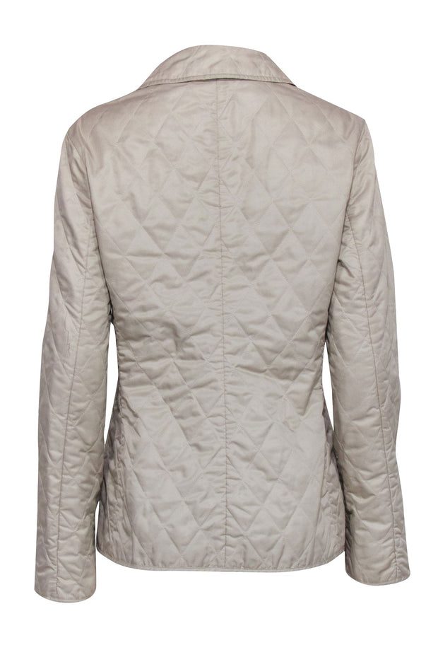 Current Boutique-Burberry - Beige Quilted Button Front Jacket Sz M