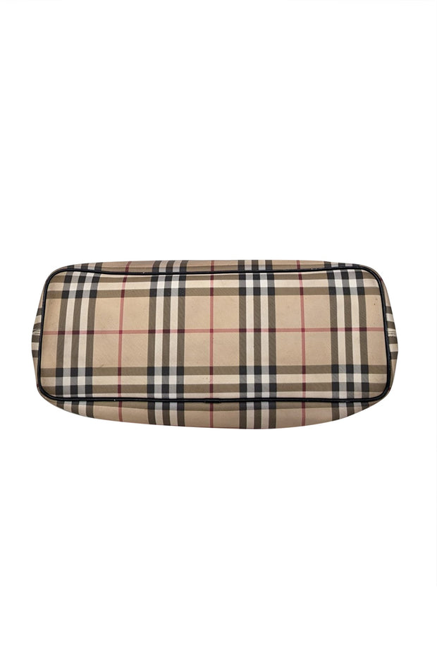 Current Boutique-Burberry - Beige Signature Plaid Canvas Tote Bag