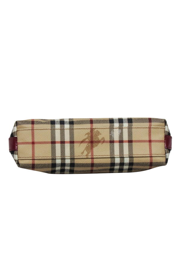 Current Boutique-Burberry - Beige Signature Plaid Haymarket Mini Bag