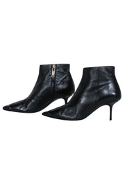 Current Boutique-Burberry - Black Leather Stiletto Booties Sz 9