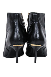 Current Boutique-Burberry - Black Leather Stiletto Booties Sz 9