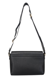 Current Boutique-Burberry - Black Leather & Vintage Check Note Crossbody Bag