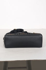 Current Boutique-Burberry - Black Leather & Vintage Check Note Crossbody Bag