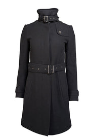 Current Boutique-Burberry - Black Wool Blend Coat Sz 2