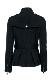 Current Boutique-Burberry Brit - Black Utility Button Detail Blazer Sz 8