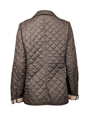 Current Boutique-Burberry - Brown Quilted Button Front Jacket Sz M