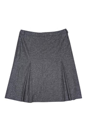 Current Boutique-Burberry - Grey Wool Blend Pleated Skirt Sz 6