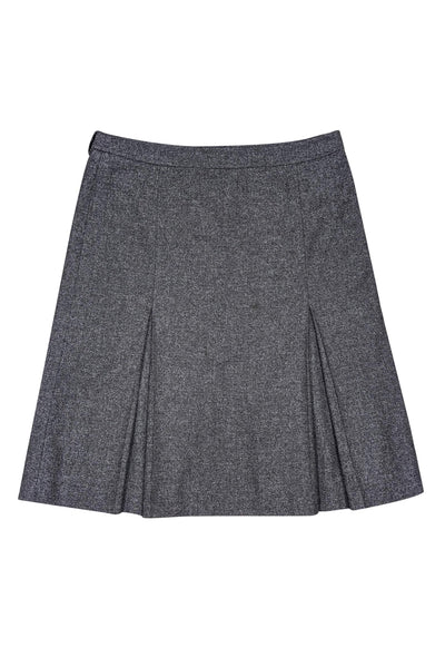 Current Boutique-Burberry - Grey Wool Blend Pleated Skirt Sz 6