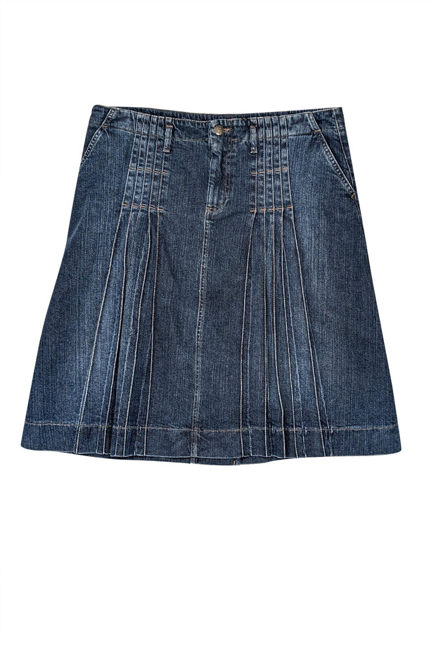 Current Boutique-Burberry - Medium Wash Denim Skirt Sz 12