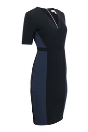 Current Boutique-Burberry - Navy & Black Two Tone Sheath Dress Sz 6