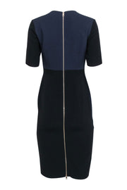 Current Boutique-Burberry - Navy & Black Two Tone Sheath Dress Sz 6