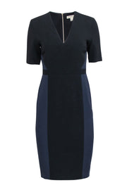 Current Boutique-Burberry - Navy & Black Two Tone Sheath Dress Sz 6