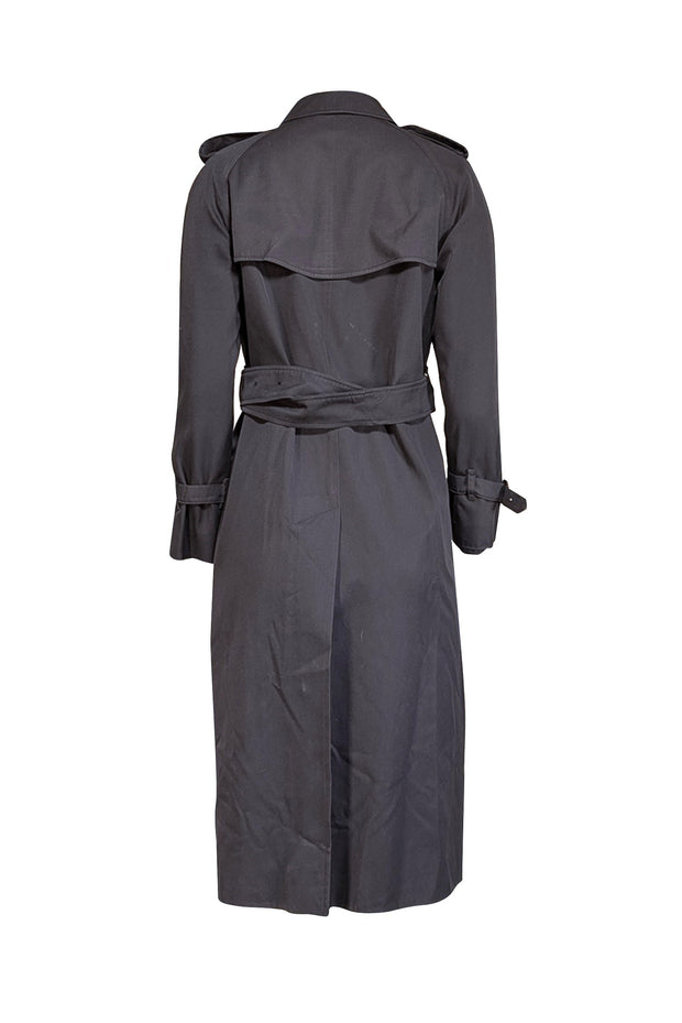 Current Boutique-Burberry - Navy Long Trench Coat Sz M