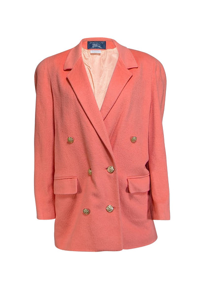 Current Boutique-Burberry - Salmon Pink Wool Blend Blazer Sz 10