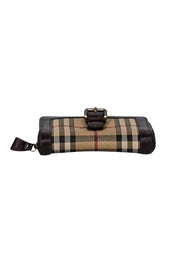 Current Boutique-Burberry - Signature Beige Tartan Plaid & Brown Leather Trim Wallet