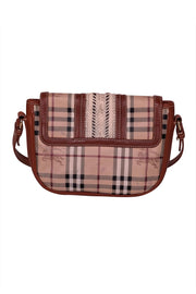 Current Boutique-Burberry - Tan Leather and Signature Plaid Crossbody Bag