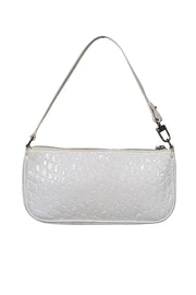 Current Boutique-By Far - White Croc Embossed Shoulder Bag