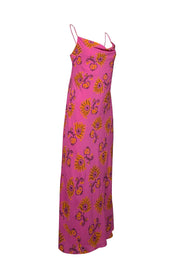 Rhode - Pink w/ Orange Paisley Print Cowl Neck Dress Sz 4