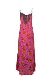 Rhode - Pink w/ Orange Paisley Print Cowl Neck Dress Sz 4