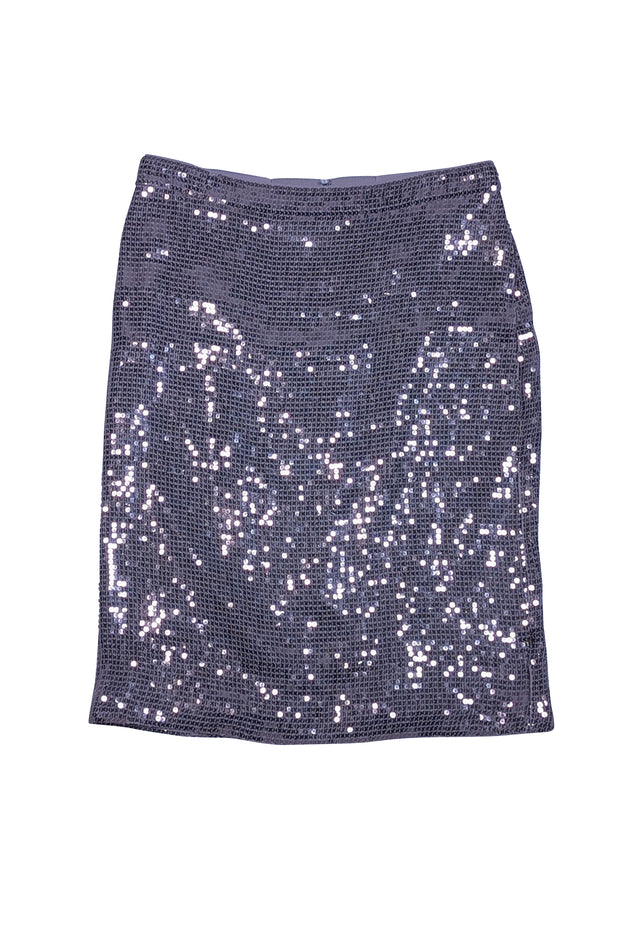 Alice & Olivia - Grey Sequined Pencil Skirt Sz 8