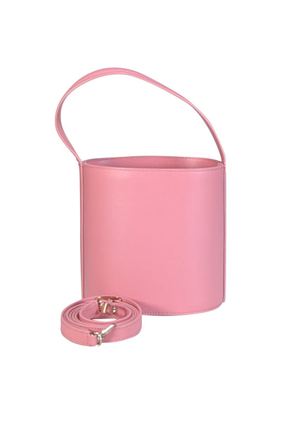 Staud - Light Pink Leather Bisset Bucket Bag - Current Boutique