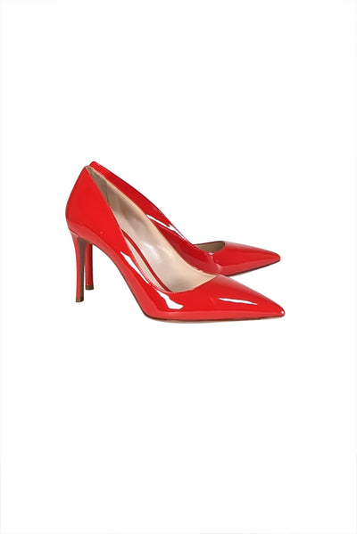 Prada - Red Patent Leather Pointed Toe Pumps Sz 10.5