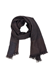 Fendi - Brown & Black Monogram Wool Scarf