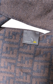 Fendi - Brown & Black Monogram Wool Scarf