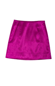 Frame - Fuschia Satin Mini Skirt Sz 0