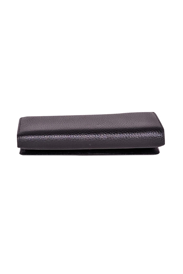 Valentino by Mario Valentino - Black Pebbled Leather Wallet