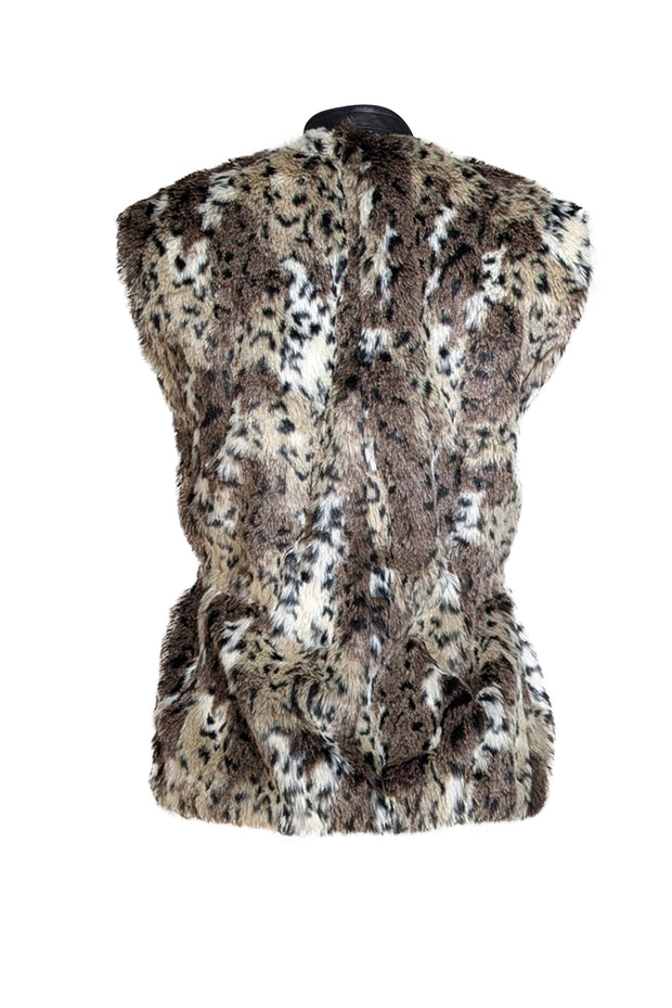 Rebecca Taylor - Leopard Print Faux Fur Vest Sz 2