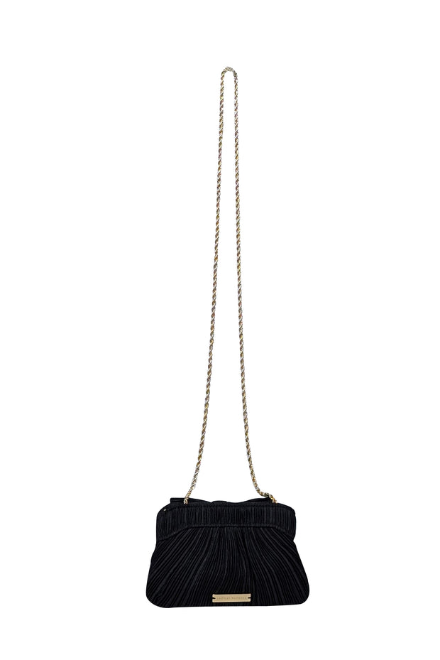 Loeffler Randall - Black Ribbed Bow Front Mini Bag