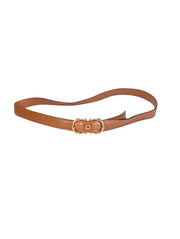 Ferragamo - Tan Leather Logo Belt Sz  M