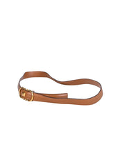 Ferragamo - Tan Leather Logo Belt Sz  M