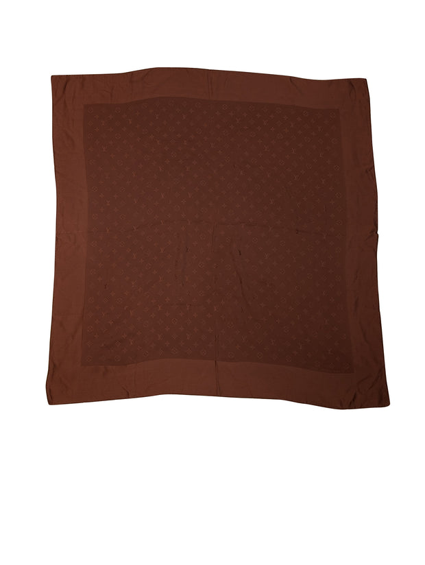 Louis Vuitton - Brown Monogram Silk Scarf