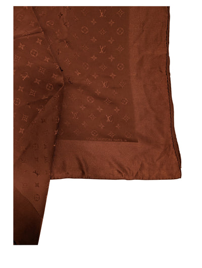 Louis Vuitton - Brown Monogram Silk Scarf