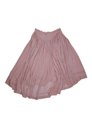 Stella McCartney - Pastel Pink Drop Waist Skirt Sz 2 - Current Boutique