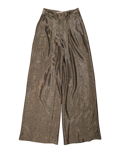 Intermix - Silver Metallic Wide Leg Pants Sz S