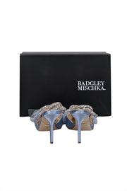 Current Boutique-Badgley Mischka - Light Blue "Sacred Embellished" Ankle Strap Pumps Sz 8