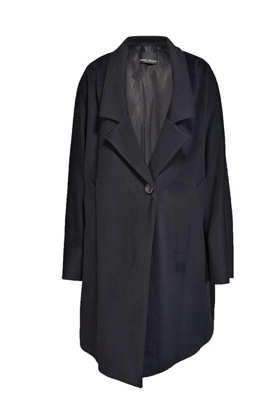 Marina Rinaldi - Black Wool Long Coat Sz 18