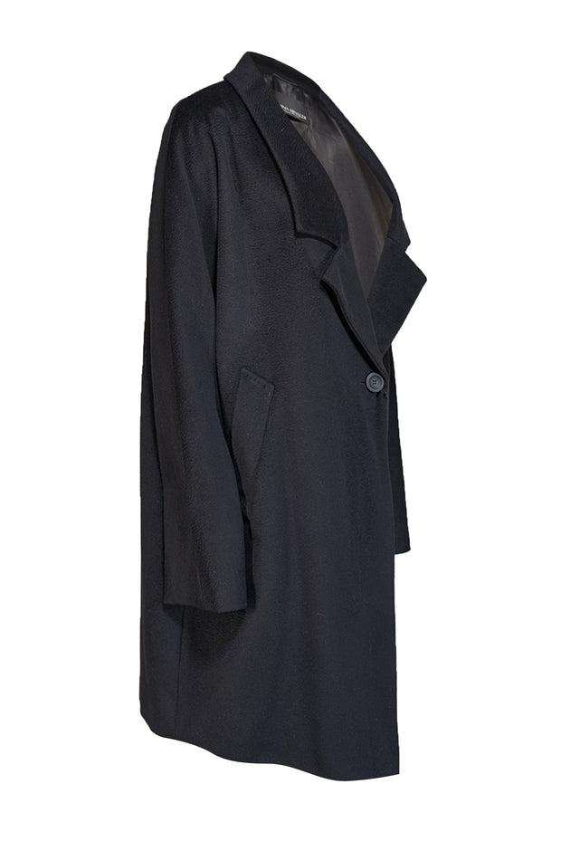 Marina Rinaldi - Black Wool Long Coat Sz 18