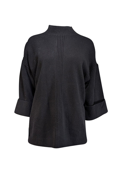 Gerard Darel - Black Wool Mock Neck Sweater Sz 8