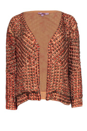 Current Boutique-Calypso - Orange Jacket w/ Metal Embellishing Sz XS