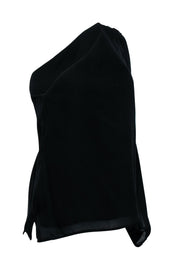 Current Boutique-Cami -Black Long Sleeve One Shoulder Shirt Sz S