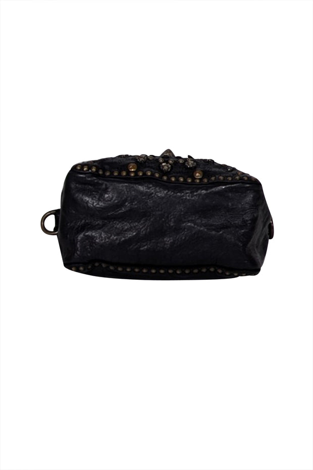 Current Boutique-Campomaggi - Black Leather Studded Crossbody Bag