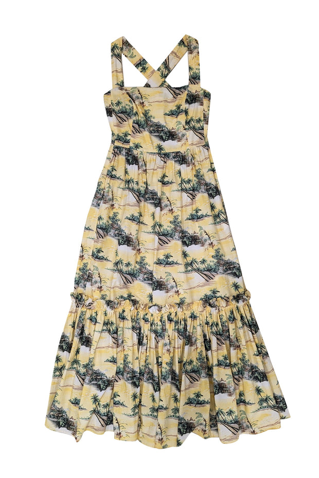 Current Boutique-Cara Cara - Yellow Harbor Island Print Dress Sz XS