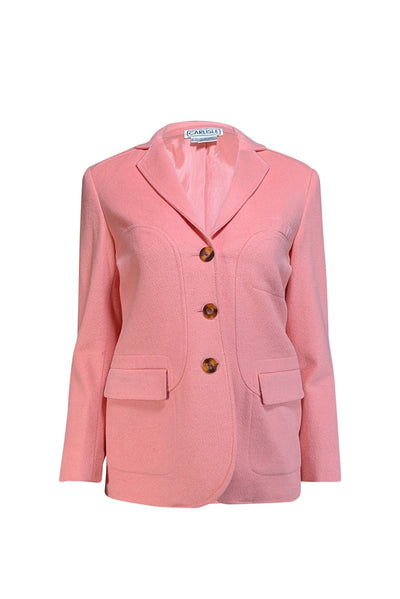 Current Boutique-Carlisle - Coral Pink Wool & Angora Blend Jacket Sz 2