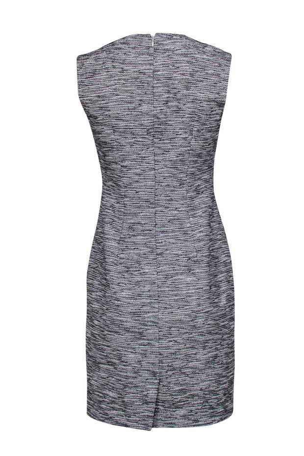 Current Boutique-Carolina Herrera - Grey, Black & White Textured Sleeveless Dress Sz 6