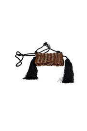 Current Boutique-Carolina Santo Domingo - Brown Resin "Luisella" Crossbody Bag w/ Tassels