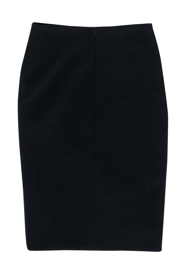 Current Boutique-Carvoe - Black Pencil Asymmetrical Skirt w/ Mirrored Details Sz M